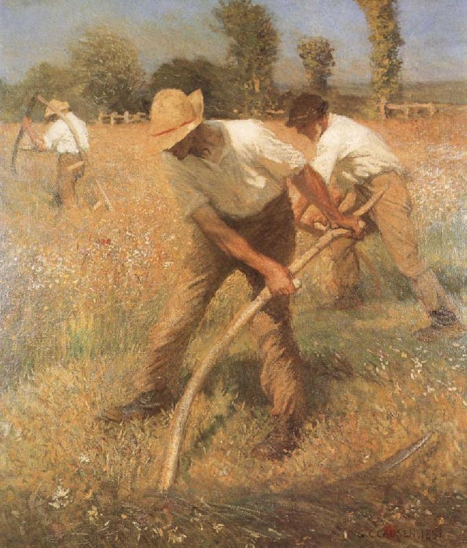 Sir George Clausen,RA The Mowers